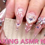 Relaxing ASMR Nails | 3D Cat Eye Nail Art & Easy Gel-X Nails Tutorial