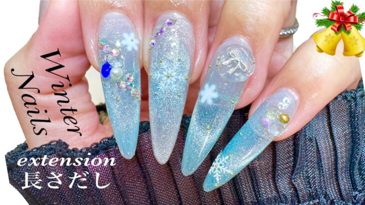 チップ長さだしから冬ネイルデザインまで　新色nails/nailart/selfnail/extensionnails/koreannails/asmr/연장네일