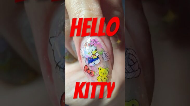 Adorable Hello Kitty Nail Design in Minutes!