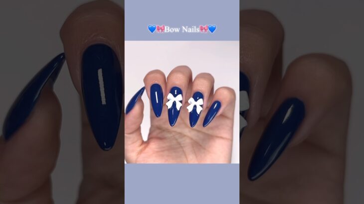 長さ出しからデザインまで💅 セルフネイルルーティーン💙🎀 #nails #ジェルネイル