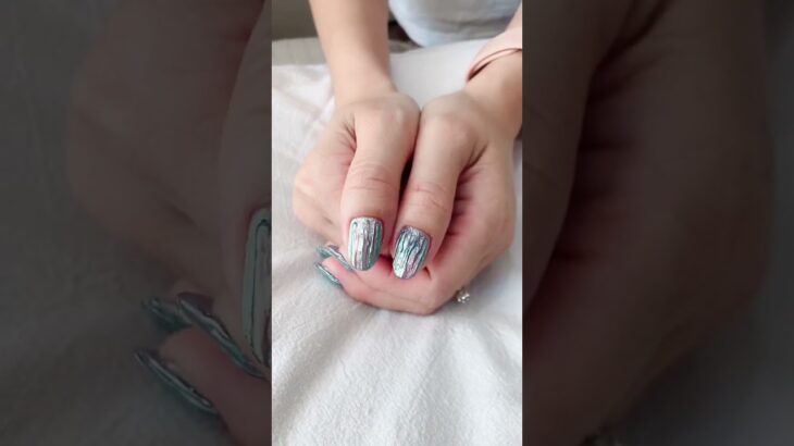 Nail Art Design | Chrome Emboss Gel | Metallic Nail Art