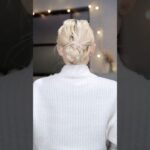 【１分アレンジ】ロングヘアもできる！三つ編み三つのまとめ髪#簡単アレンジ #セルフアレンジ #hairstyle #hair #ミディアムヘア #髪型 #まとめ髪 #大人カジュアル #大人かわいい