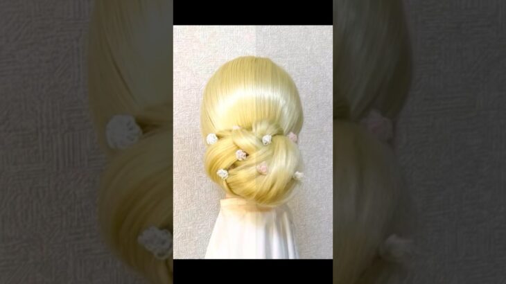 ヘアアレンジ シニヨン Chignon Hairstyle 1 Minute Braid【Updo Lover】#簡単ヘアアレンジ #chignon  #まとめ髪 #まとめ髪 #shorts