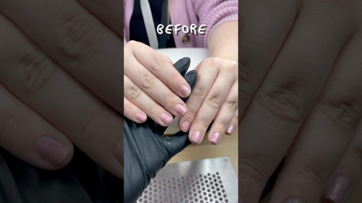 BEFORE➡️AFTER💅🏼 #nails #nailart #biabnails #nailtech