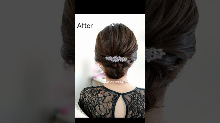 【不器用さん必見！お呼ばれセルフヘアアレンジ】まとめ髪にバレッタ留めるだけ♡大人の二次会ヘアスタイル #ヘアアレンジ #ヘアスタイル