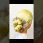 シュシュでモデル系まとめ髪ヘアアレンジ Hair Arrangement Goods Scrunchie #簡単ヘアアレンジ #updo #シュシュ #お団子ヘア #chignon #shorts