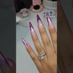 Chrome gel nail extensions #shortvideo #nails #short #makeup