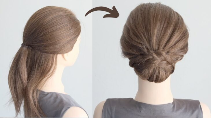 三つ編みだけで出来る上品なまとめ髪ヘアアレンジ / Braid Updo Hairstyle