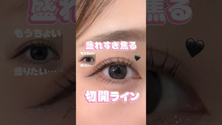 盛れすぎ焦る🥺💦切開ライン#メイク #切開ライン #アイライン #アイライナー #アイメイク