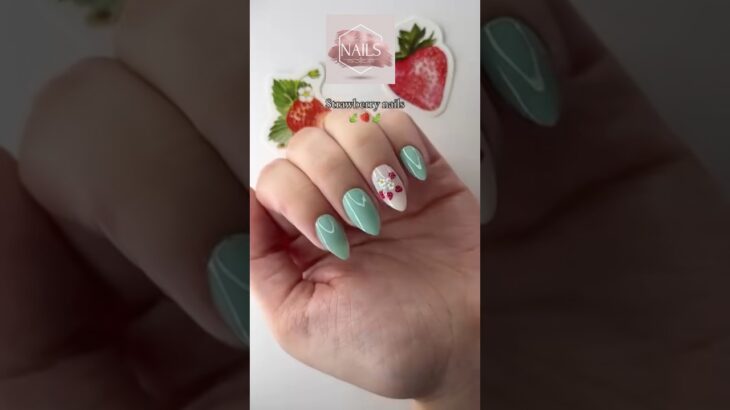 Strawberry Nail Art 2025 | Cute Summer Nails USA Trend 💅 #nailarttutorial #nailart #shorts #usa
