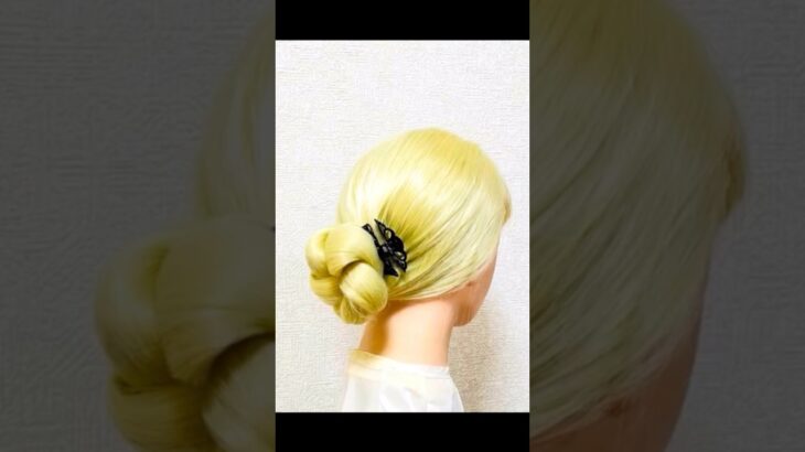 不器用さん専用ヘアアレンジ バレッタまとめ髪 New Idol Style Hair Arrangement #簡単ヘアアレンジ #お団子ヘア #バレッタ #shortsvideo #shorts