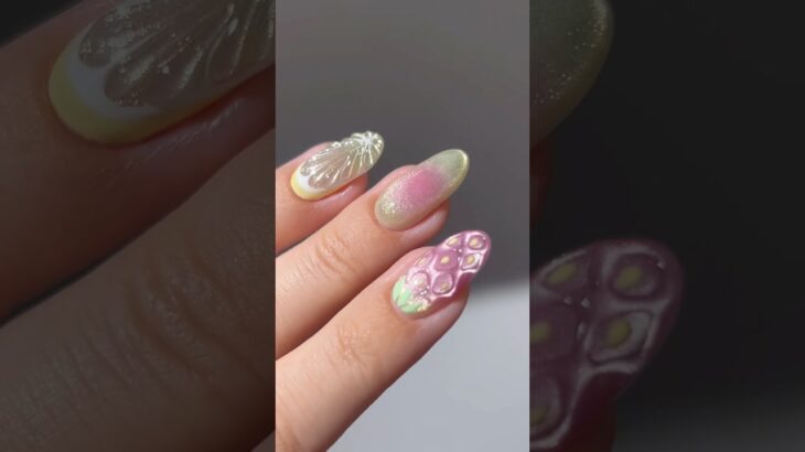 💗🍋🍓 sparkly strawberry lemonade #nails #nailart #naildesign #nailpolish