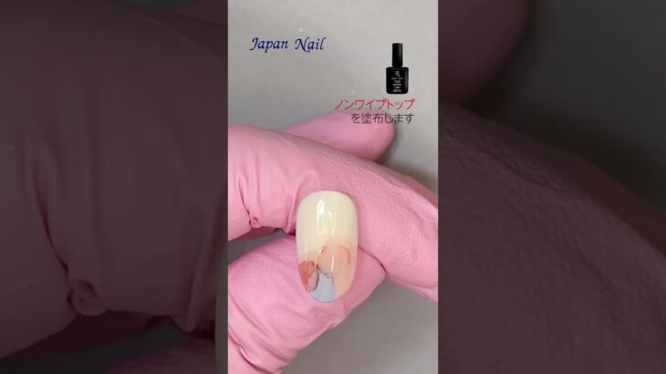 滲み模様が涼し気✨ インクでもやもやネイル