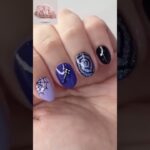 🕸️ Spooky Glam Halloween Nail Art | Purple & Black Witchy Vibes 💅🌙 #Shorts #nailarttutorial #usa