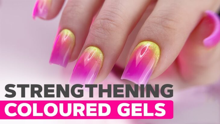 2-in-1 Nail Strengthening Gel | Colourful Gradient Nail Art