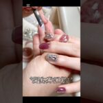 パープルマグネットネイル#セルフネイル #ネイル #ネイルデザイン #お花ネイル #nails #nailart #マグネットネイル #マグネットジェル#マグネットデザイン