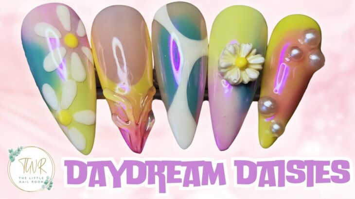 How to Make Daydream Daisies Nails 🌸 | Iridescent Pastel Press-On Nail Tutorial #pressonnails