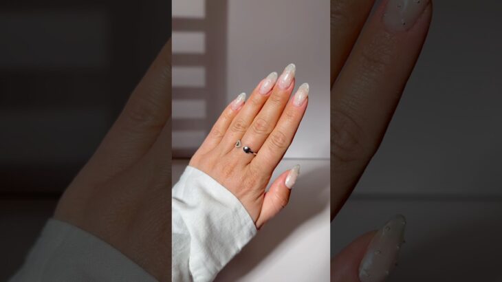 Pearl nails 🤍#nail #nails#chromenailart#manicure #whitenails #pearInails