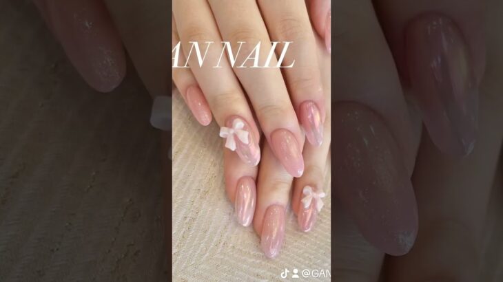 韓国風ネイルデザイン♡パーツを使用する場合は事前にご相談ください♪ #nail#nails#naildesign#nailart#ジェルネイル#ネイルアート#リボンネイル