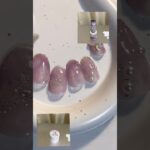 ポコ付きニュアンス #セルフネイル #100均ネイル #ネイルチップ #ニュアンスネイル