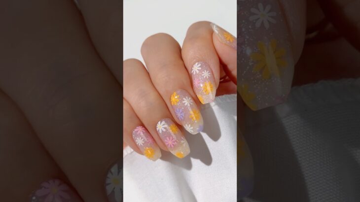気分が上がるクリアフラワーネイル🌼 HOW TO ohora #ohora #ジェルネイル #セルフネイル #フラワーネイル
