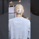 【3COINS】フラワーシュシュ#3coins  #セルフアレンジ #hairstyle #hair #ミディアムヘア #髪型 #まとめ髪 #大人カジュアル #大人かわいい