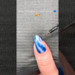 Blue blooming gel nail design 💙😍💅 #nails #nailart #naildesign #nailtutorial #nailpolish #nailtech