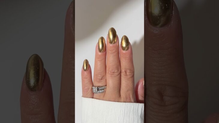 ✨🤩💅 GOLD GODDESS CHROME NAILS #naildesigns #nails #nailart #chromenails #unhas