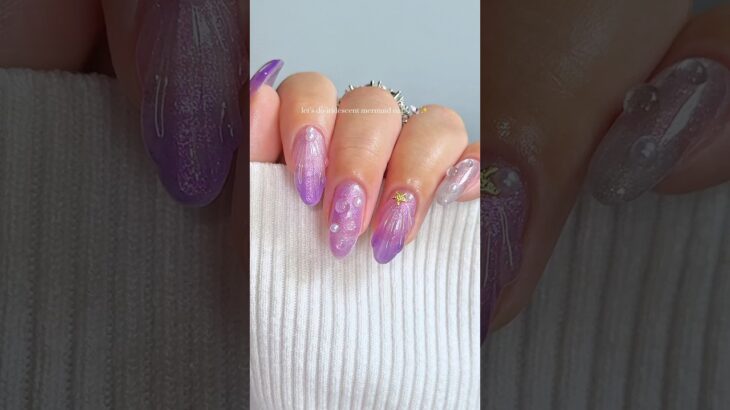 Mermaid Nails Using Modelones 28 Colors Gel Polish Kit! 🐚💜 | Nail Art Tutorial ✨
