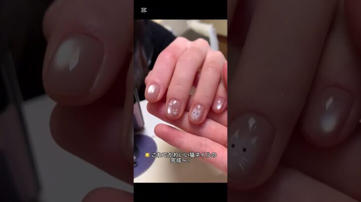 可愛いネコネイルデザインやり方をシェアしますね#ネイル #ネコ #ネイルデザイン #nails #マグネットネイル #マグネットジェル #naildesign