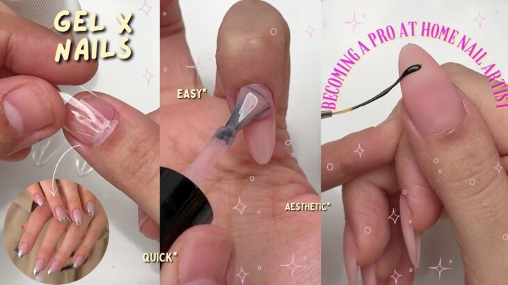 How To Do Gel X Nails At Home! ❣ Chrome French Tip 🩶♡₊˚ Beginner Friendly Nail Tutorial