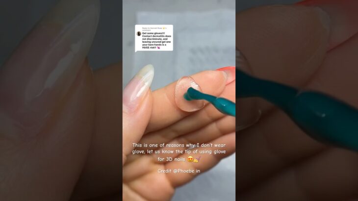 let us know the tip of using glove for 3D nails 😍💅 #nails #nailart #naildesign #nailtutorial