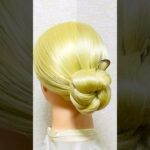 新学期ヘアアレンジ ヘアスティックのツイストねじりシニヨン Hair Stick Arrangement #簡単ヘアアレンジ #お団子ヘア #まとめ髪 #shorts #short #シニヨン