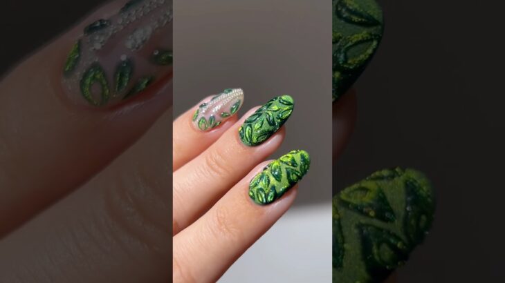 🌿👑 Cardi B Met Gala inspo #nails #nailart #naildesign #nailpolish
