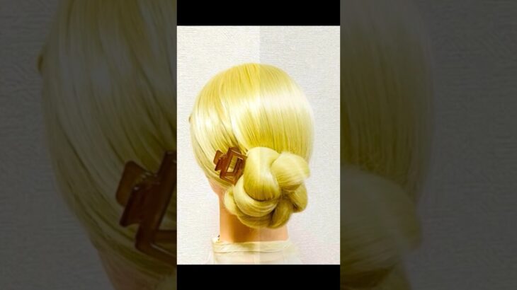 新学期ヘアアレンジ ヘアクリップ ツイストまとめ髪 Hair Clip Arrangement #簡単ヘアアレンジ #お団子ヘア #ヘアクリップ #まとめ髪 #shorts #short