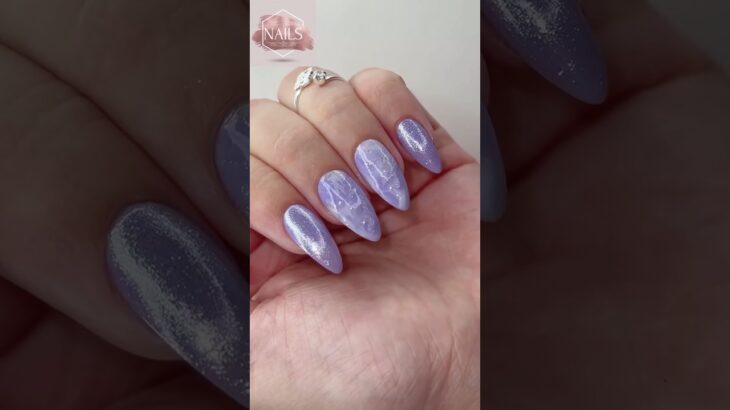 ✨ Elegant Lavender Marble Nail Art | Soft Glam Look 💜💅 #Shorts #nailart #nailarttutorial