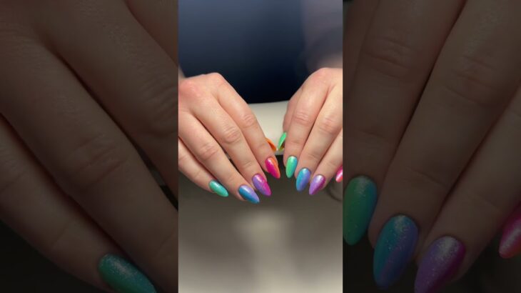 Rainbow Nails🌈💅🏽✨ #Nails #GelX #NailArt #NailTech #NailDesign