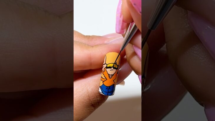 🧡 Numbuh 4️⃣ #donailartwithme #drawwithme #kidsnextdoor #summernails #shortnailart