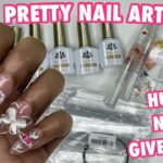 Born Pretty Nail Haul | HUGE NAIL GIVEAWAY 2025! | Jelly Nude Gels | Kawaii Short Almond Nails