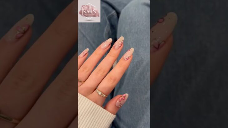 Floral Nail Art Design | Pink Blossom Nails for Spring & Summer! #nailart #shorts #nailarttutorial