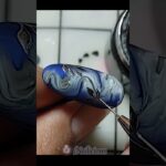 Metallic liner gel nail art design #nailicious #simplenails #nailart #youtubeshorts