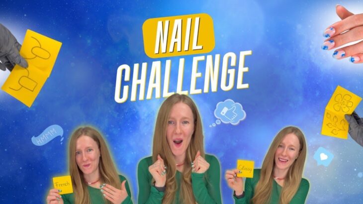 New nail challenge is here! Blooming gel | blue florals | French nails
