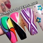 RECREATING NAIL DESIGNS I DID 12 YEARS AGO! GEL NAIL ART
