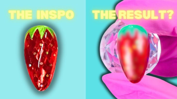 Recreating UNIQUE Strawberry Nail Art To See If It’s Beginner-Friendly