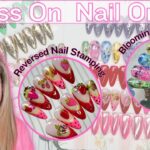 WATCH ME WORK | REVERSED NAIL STAMPING & BLOOMING GEL MARBLING | Press On Nail Order