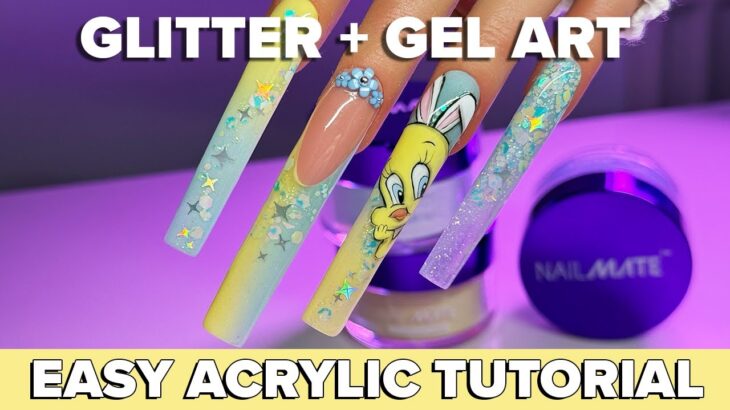 XXL Acrylic Nail Art With MIXED Design