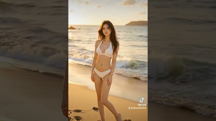 #日系美女 #キャミワンピ #夕陽テラス #ナチュラルメイク #映画風