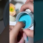 Teal & Baby Blue Wave Contouring Nails Dipping Inspo ✨🥰