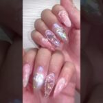 【セルフネイル】100均&sheinでピーチオーロラネイル🍑🫧　#ジェルネイル #オーロラネイル #セルフネイル #nailart #selfnail #gelnails #네일아트