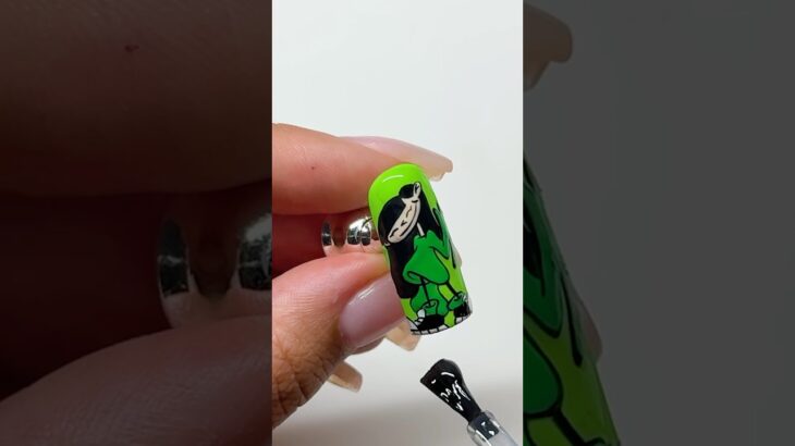 💚 Numbuh 3️⃣ #cartoonnailart #knd #characternails #nailarttutorial #nailinspo2025